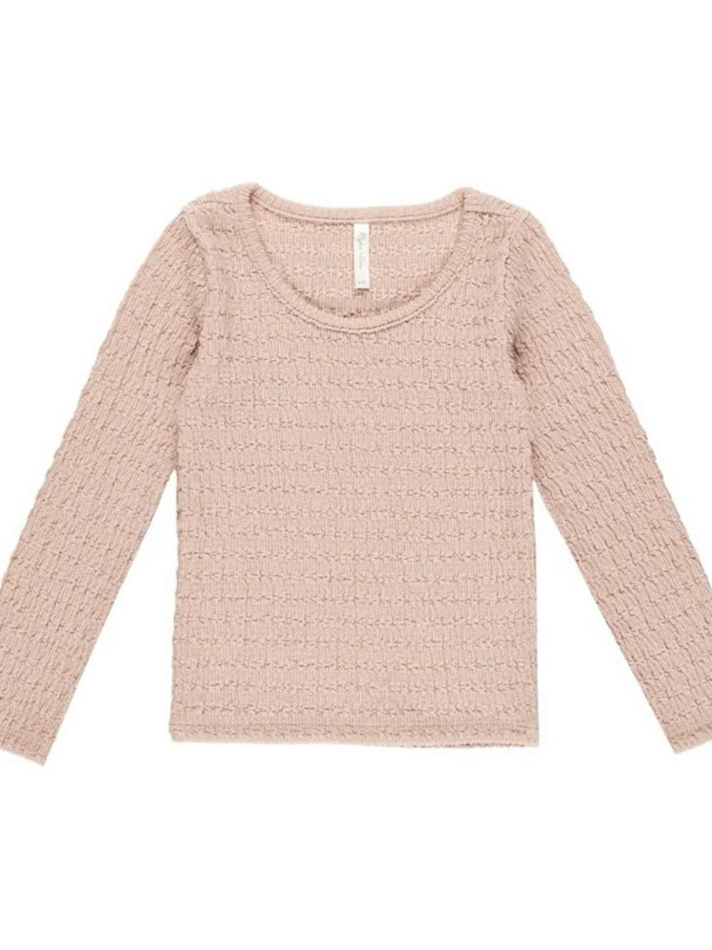 NWT Rylee + Cru Kids' Textured Long Sleeve Top Rose